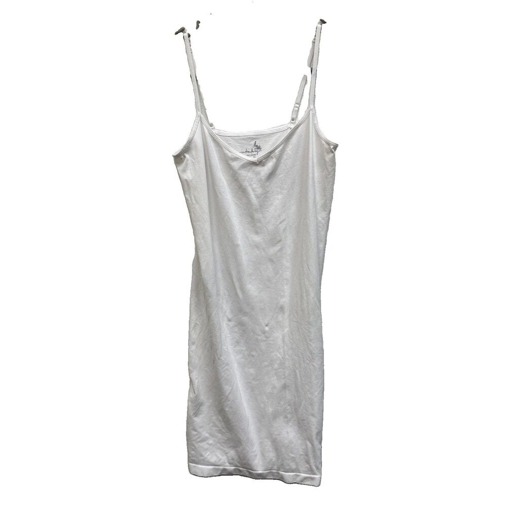 Intimately Free People Cami Tank Slip M L White Adjust Strap Stretch V Neck